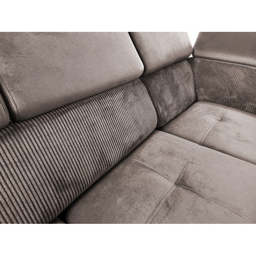 U-förmige, klappbare Universal-Ecksitzgruppe mit Stauraum SALVADA beige