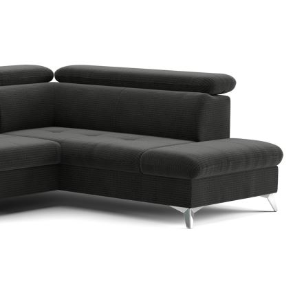 Eck-Schlafsofa mit Stauraum in U-Form CATANIA, rechts, Graphit