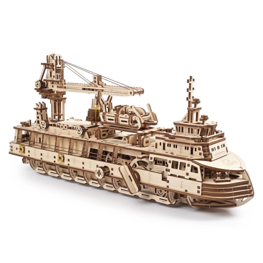 Ugears - Mechanisches 3D-Holzpuzzle Forschungsschiff