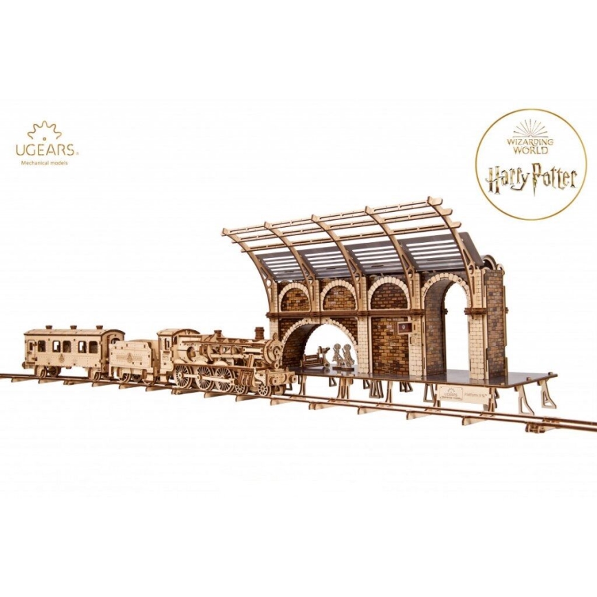 Ugears - Mechanisches 3D-Holzpuzzle Harry Potter Bahnsteig