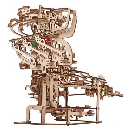 Ugears - Mechanisches 3D-Holzpuzzle Murmel-Kettenbahn