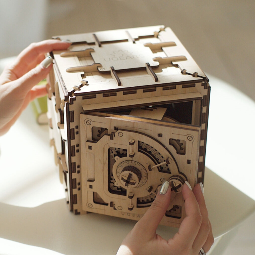 Ugears - Mechanisches 3D-Holzpuzzle Tresor