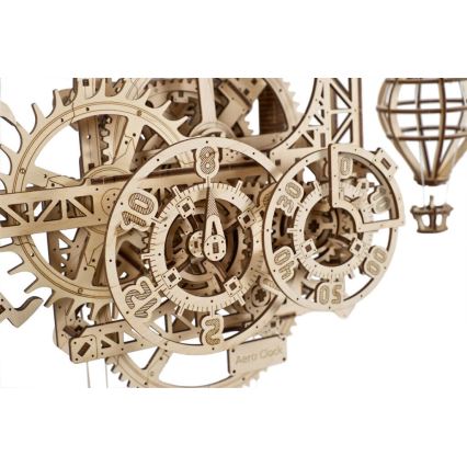 Ugears - Mechanisches 3D-Holzpuzzle Wanduhr Aero