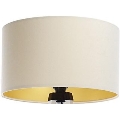 Universal Lampenschirm STANDARD E27 Ø 45 cm Creme/Gold