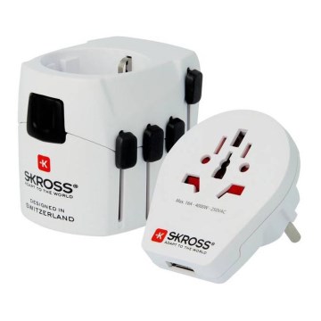 Universal-Reiseadapter für die ganze Welt 230V + USB-Anschluss