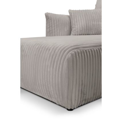 Universelles L-Ecksofa mit Schlaffunktion und Stauraum FRIDA, grau