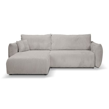 Universelles L-Ecksofa mit Schlaffunktion und Stauraum FRIDA, grau
