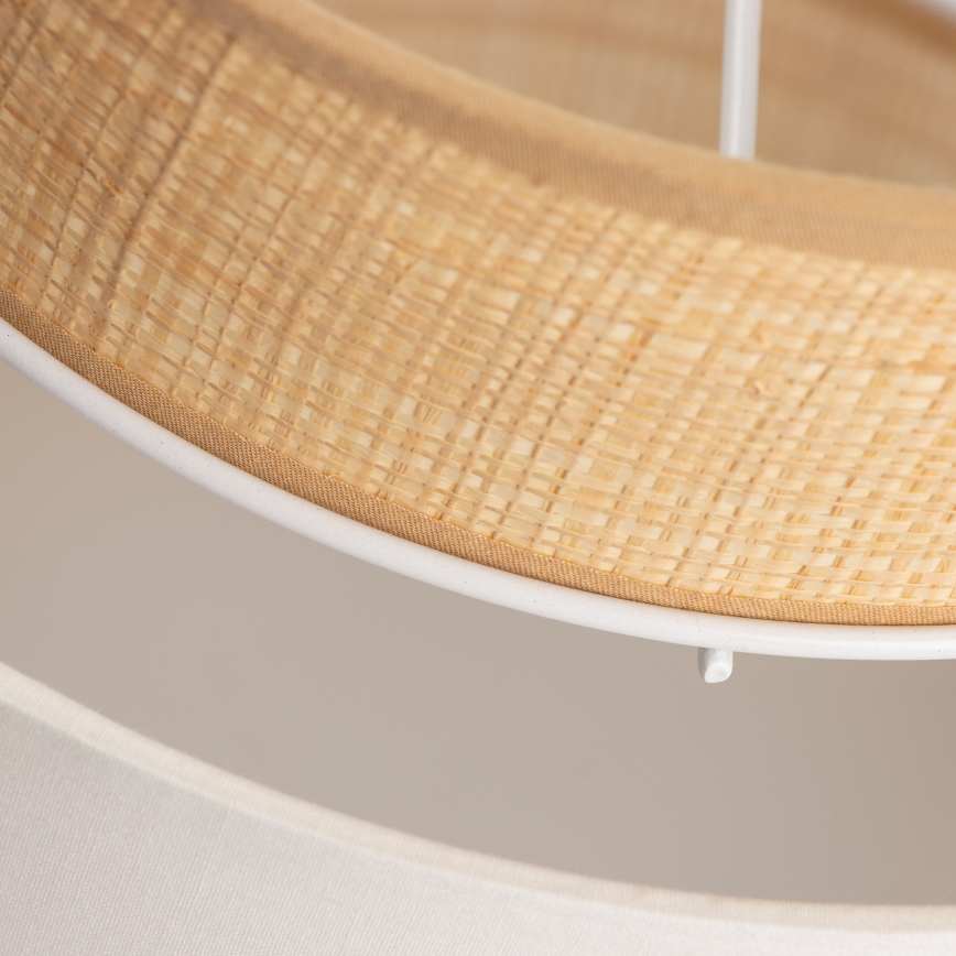 Universeller Lampenschirm KERIA Ø 30 cm beige/weiß