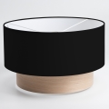 Universeller Lampenschirm KERIA Ø 50 cm schwarz/beige