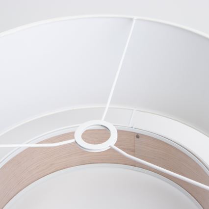 Universeller Lampenschirm KERIA Ø 50 cm weiß/braun