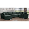 Universelles, ausziehbares U-Ecksofa LONDON, grün