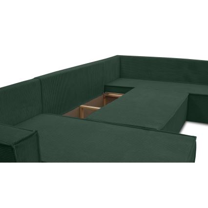 Universelles, ausziehbares U-Ecksofa LONDON, grün
