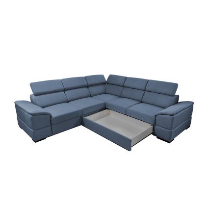 Vielseitiges Eck-Schlafsofa mit Bettfunktion und Stauraum GRANADA, blau