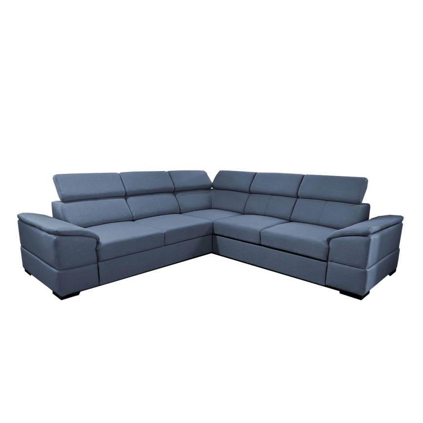Vielseitiges Eck-Schlafsofa mit Bettfunktion und Stauraum GRANADA, blau