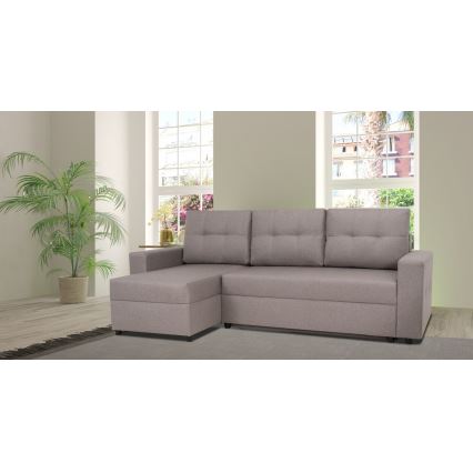 Universelles Ecksofa mit Schlaffunktion und Stauraum SEVILLA in Grau