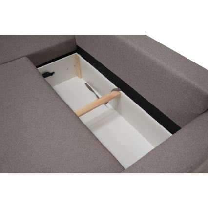 Universelles Ecksofa mit Schlaffunktion und Stauraum SEVILLA in Grau