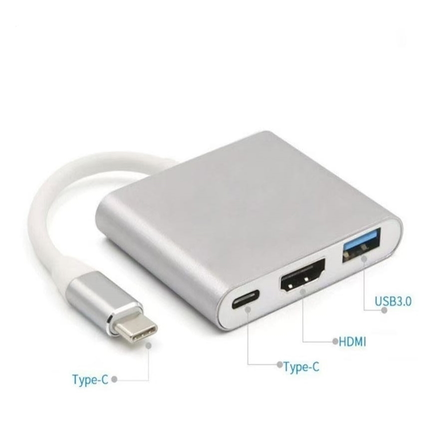 USB-C-Hub 3-in-1 mit Power Delivery 100 W und HDMI 4K