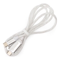 USB-Kabel USB-C / USB-C Verbinder mit LED-Hintergrundbeleuchtung 60W 1m weiß