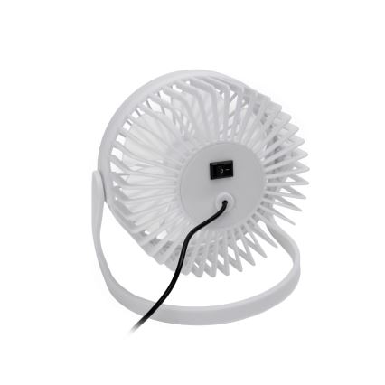 Tischventilator USB Ø 15 cm weiß