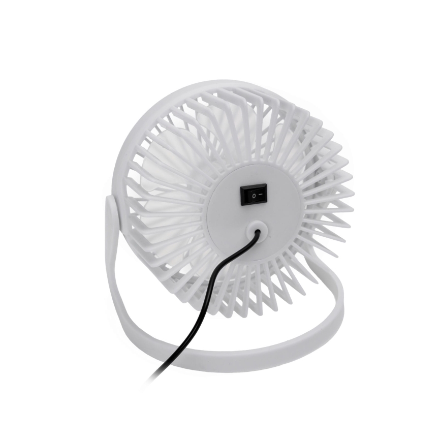 Tischventilator USB Ø 15 cm weiß