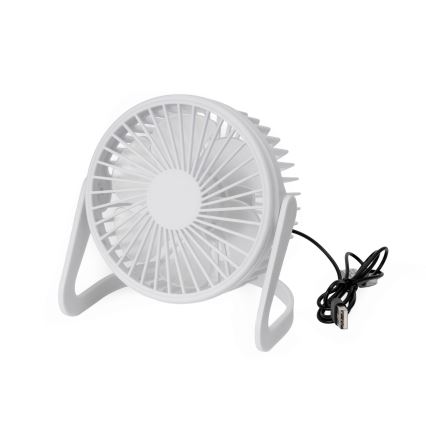 Tischventilator USB Ø 15 cm weiß