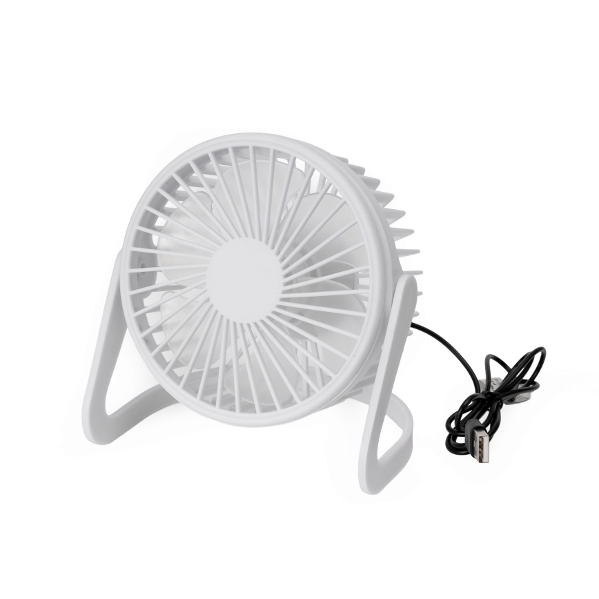 Tischventilator USB Ø 15 cm weiß