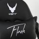 VARR Flash Gaming-Stuhl mit LED-RGB-Hintergrundbeleuchtung + Fernbedienung schwarz/weiß