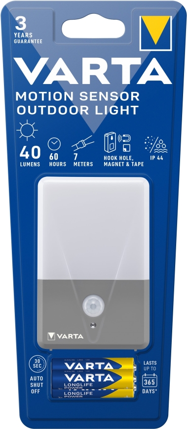 Varta 16634101421 - LED-Camping-Taschenlampe mit Sensor LED/3xAAA IP44