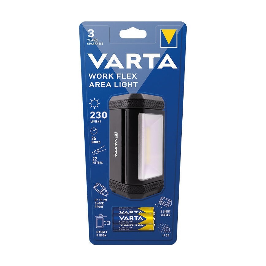 Varta 17648101421 - LED Tragbare Taschenlampe WORK FLEX AREA LIGHT LED/3xAA IP54