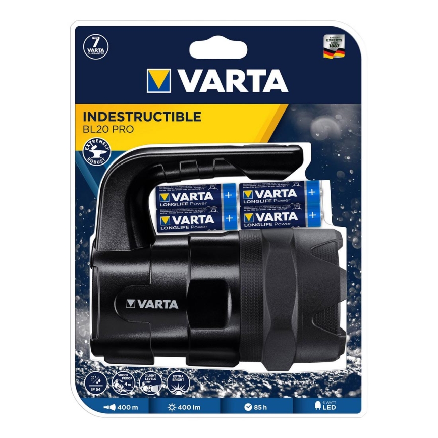 Varta 18751 - LED Taschenlampe LED/6W/6xAA IP54