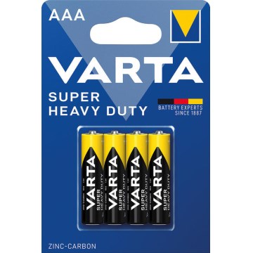 Varta 2003 - 4 Stück Zink-Kohle-Batterien SUPER HEAVY DUTY AAA 1,5V