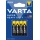 Varta 2003 - 4 Stück Zink-Kohle-Batterien SUPER HEAVY DUTY AAA 1,5V