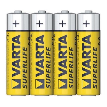 Varta 2006 - 4 Stück Zink-Kohle-Batterien SUPERLIFE AA 1,5V SUPERLIFE