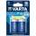 Varta 4914 - 2 St Alkali-Batterien HIGH ENERGY C 1,5V