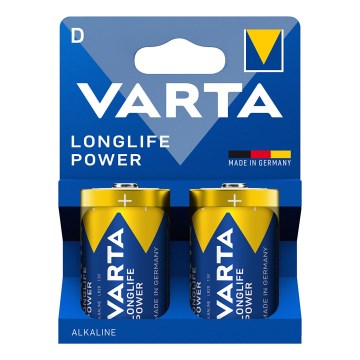 Varta 4920121422 - 2 Stück Alkaline-Batterien LONGLIFE POWER LR20/D 1,5V