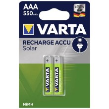 Varta 56733 - 2 St wiederaufladbare Batterie SOLAR ACCU AAA NiMH/550mAh/1,2V