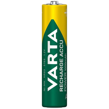 Varta 5703301494 - 3+1 Stück Wiederaufladbare Batterien ACCU AAA Ni-MH/1000mAh/1,2V