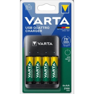 Varta 57652101451 - Ladegerät für Batterien 4xAA/AAA 2100mAh 5V
