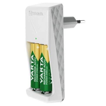 Varta 57656101401 - Batterieladegerät für 2x AA/AAA, 230 V