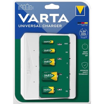 Varta 57658101401 - Batterieladegerät für AA/AAA/C/D/9V