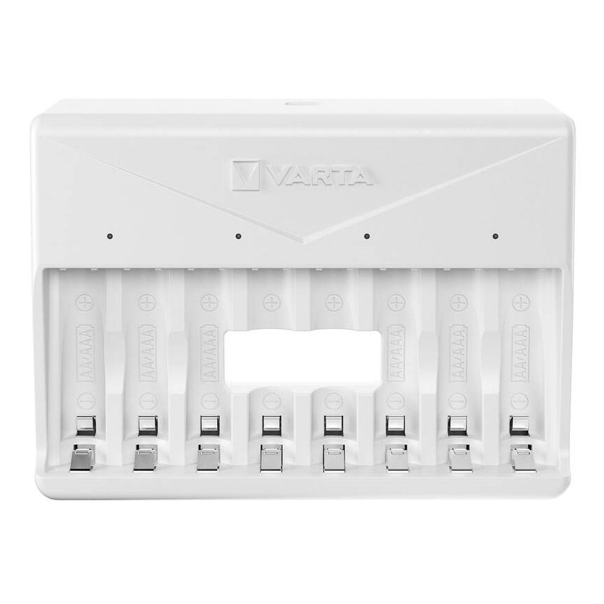 Varta 57659101401 - Akku-Ladegerät für 8 x AA/AAA-Akkus, 5 V