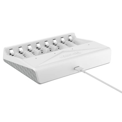 Varta 57659101401 - Akku-Ladegerät für 8 x AA/AAA-Akkus, 5 V