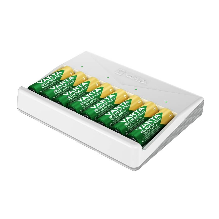 Varta 57659101401 - Akku-Ladegerät für 8 x AA/AAA-Akkus, 5 V