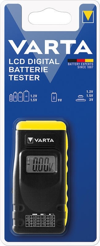 Varta 891101401 - Tester für Batterien und Akkumulatoren LCD Batterie Tester 3V
