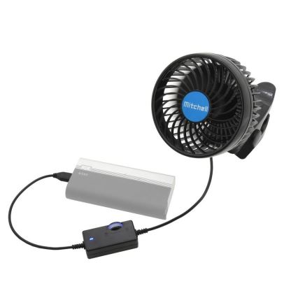 Ventilator mit Klemme USB 4W/5V schwarz