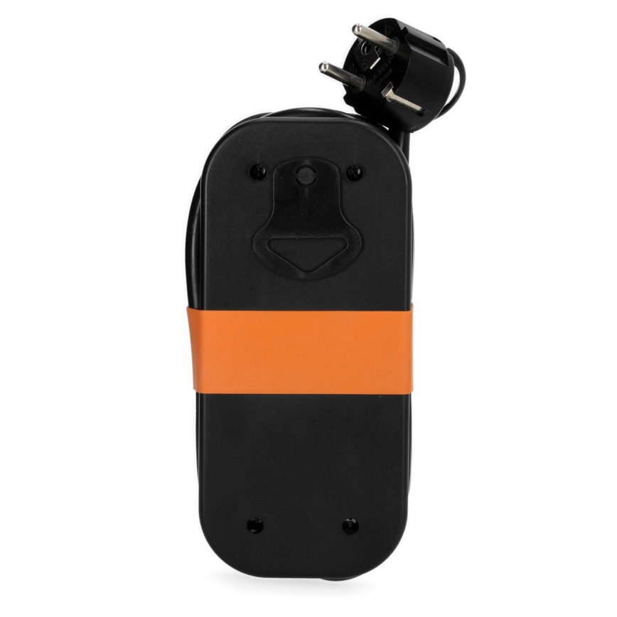 Verlängerungskabel 2-fach + 2x USB, 1,4 m, schwarz