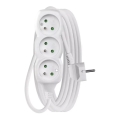 Verlängerungskabel 3-fach 5m weiß