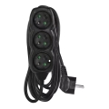 Verlängerungskabel 3-polig 5m schwarz