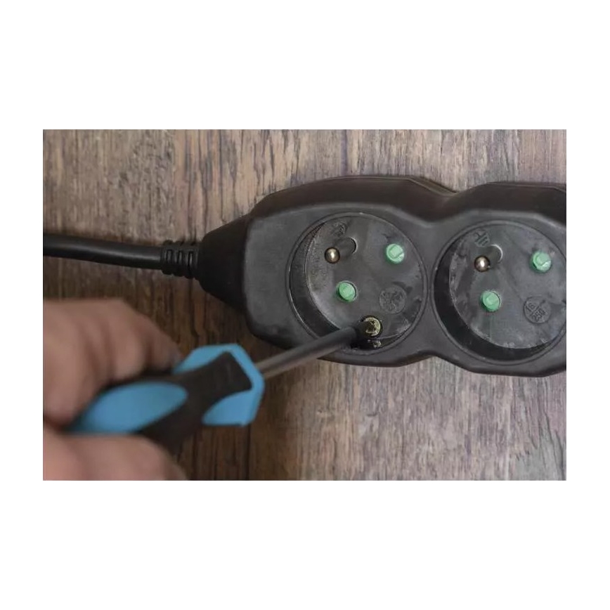 Verlängerungskabel 3-polig 5m schwarz