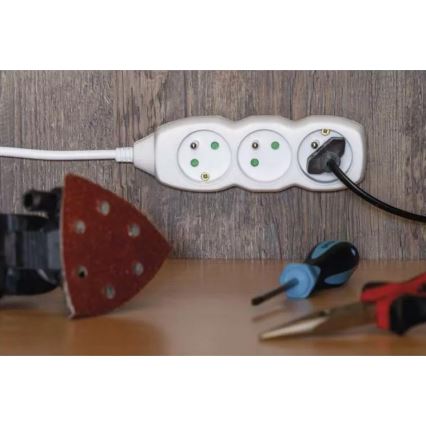 Verlängerungskabel 3G 10m Weiß